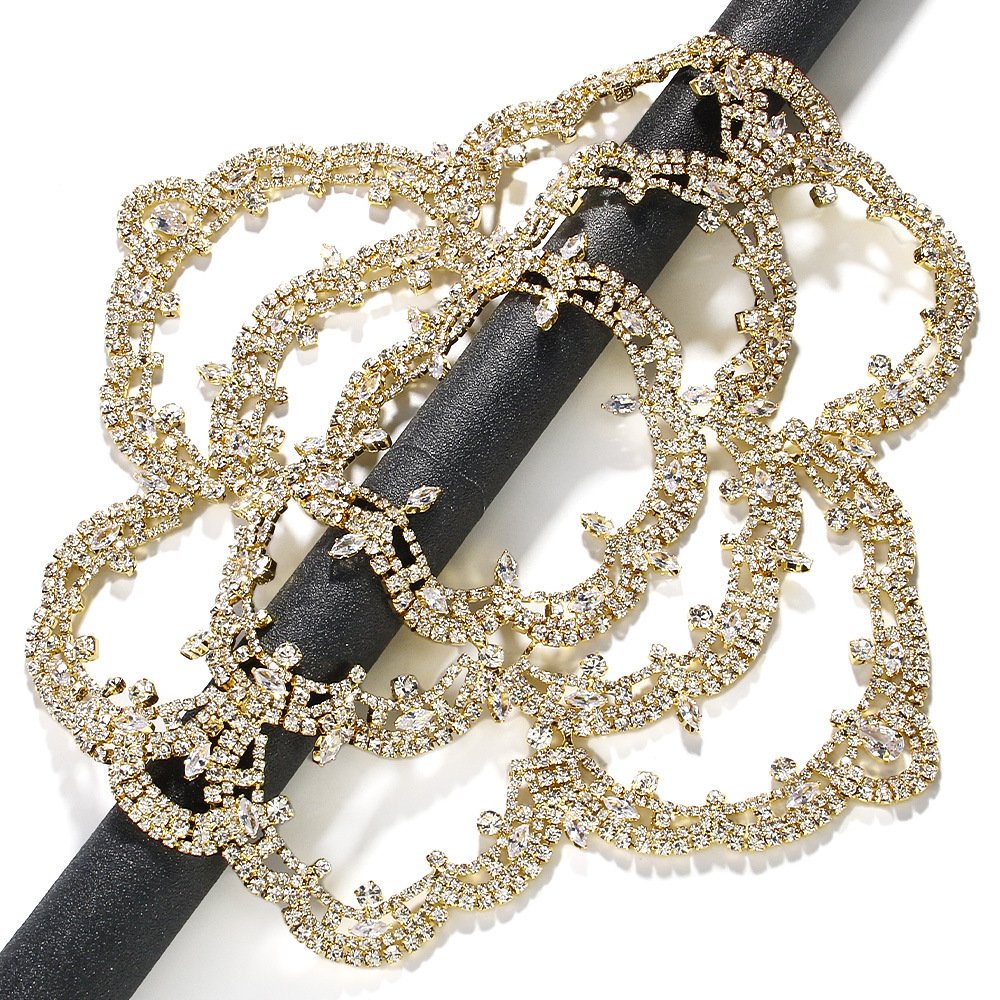 Floral Temperament Retro Bride Headband Rhinestone - Image 4