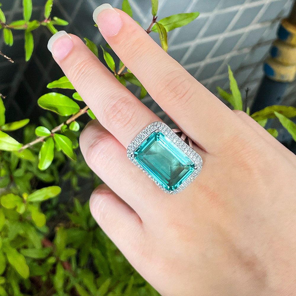 New Creative Rectangular Geometric Ring - Image 4