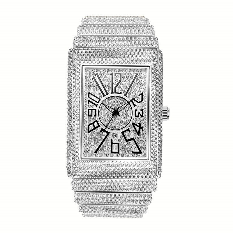 Diamond-embedded Watch Men's Super Starry Square - Image 6