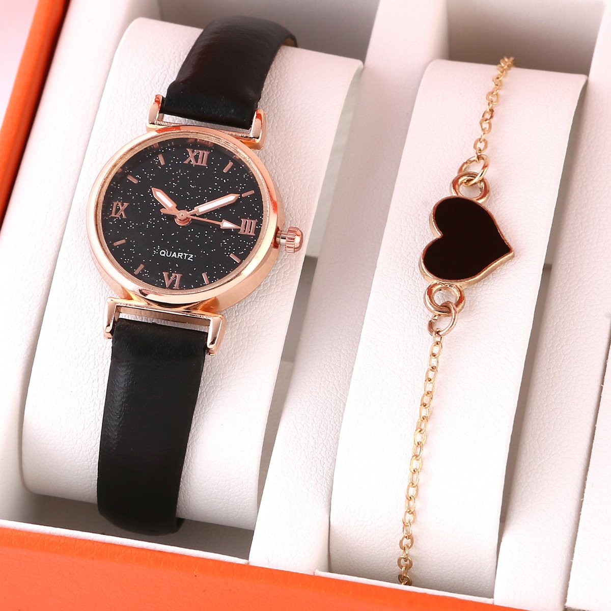 Lady Temperament Heart Bracelet Quartz Watch Suit - Image 4