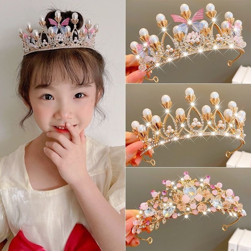 Children's Children's Crown Headdress Girls Princess Crown Hair Clip - Image 3