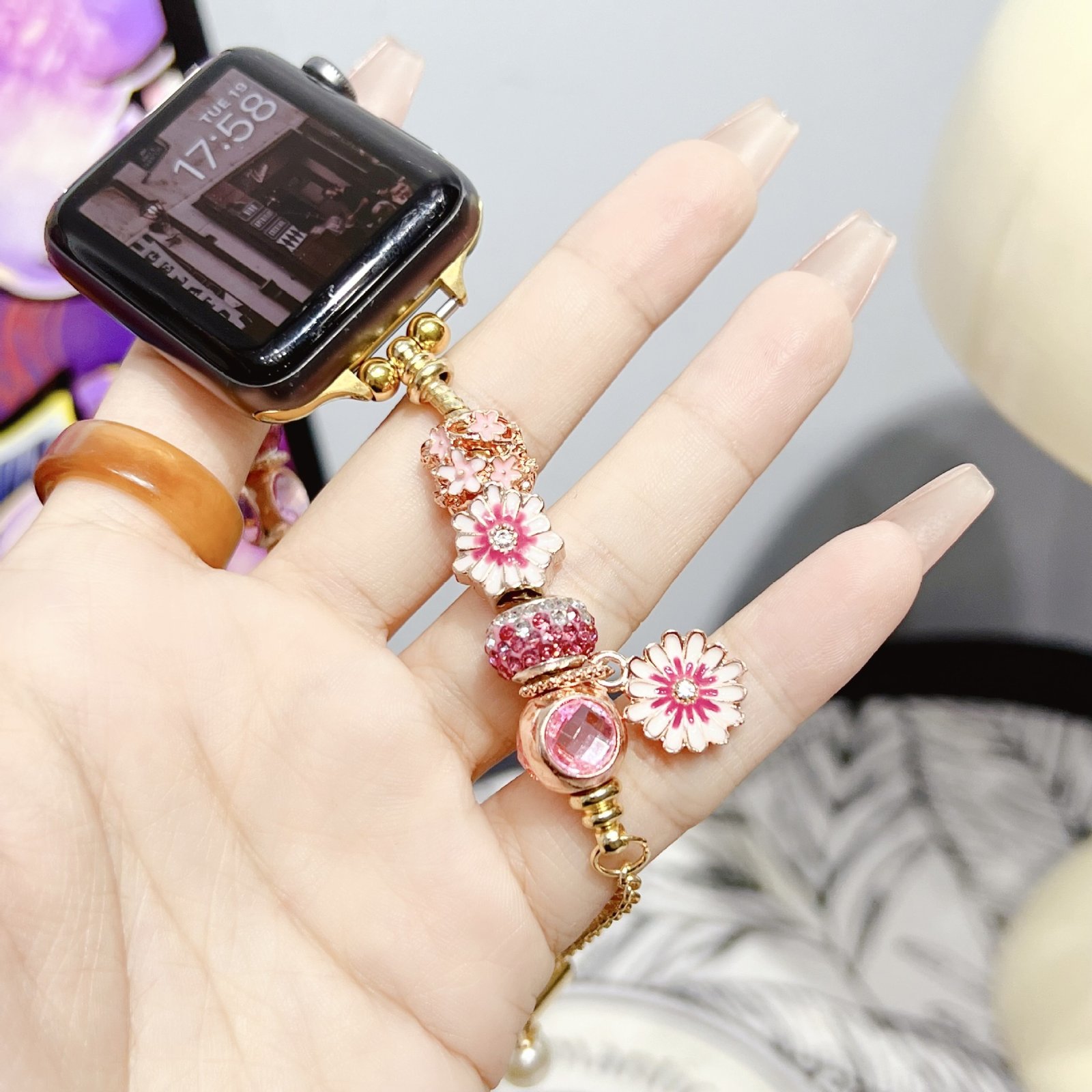 Watch With Red Flower Geometry - Image 2