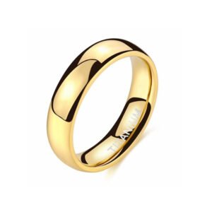 18K Gold Titanium Steel Simple Bracelet Ring High Sense Niche