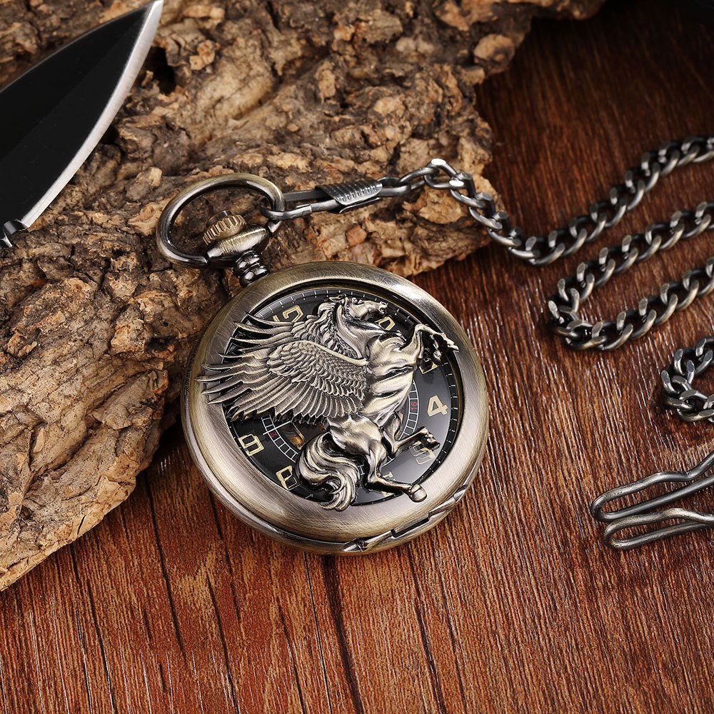 Flip Mechanical Pocket Retro Necklace Watch - Image 3
