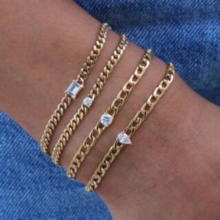 Titanium Steel Plated 18K Gold Women's Bracelet