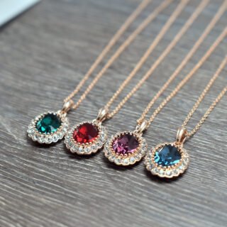 Oval Color Short Clavicle Necklace For Women