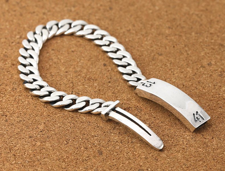 Personality Men's And Women's Thai Silver Bracelet - Image 5