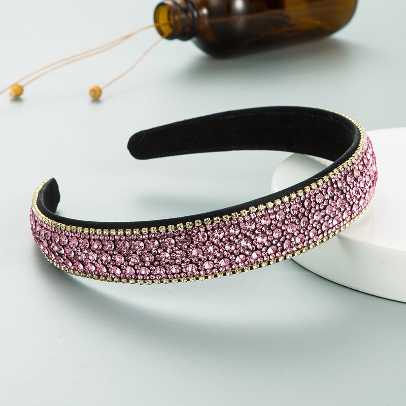 Trendy Colorful Diamond Non-slip Headband Women's Simple - Image 9