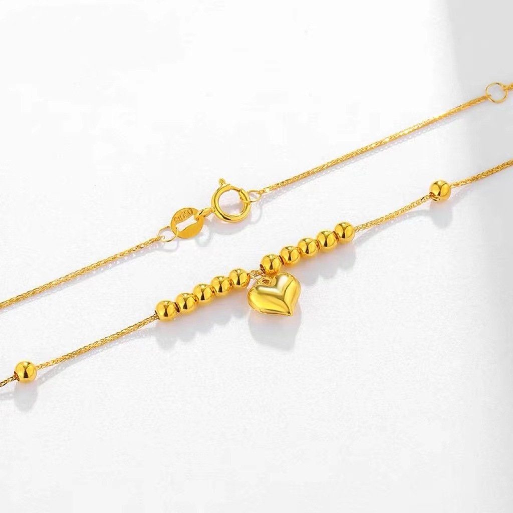 Gold Yellow Love Golden Balls All-match Necklace - Image 3