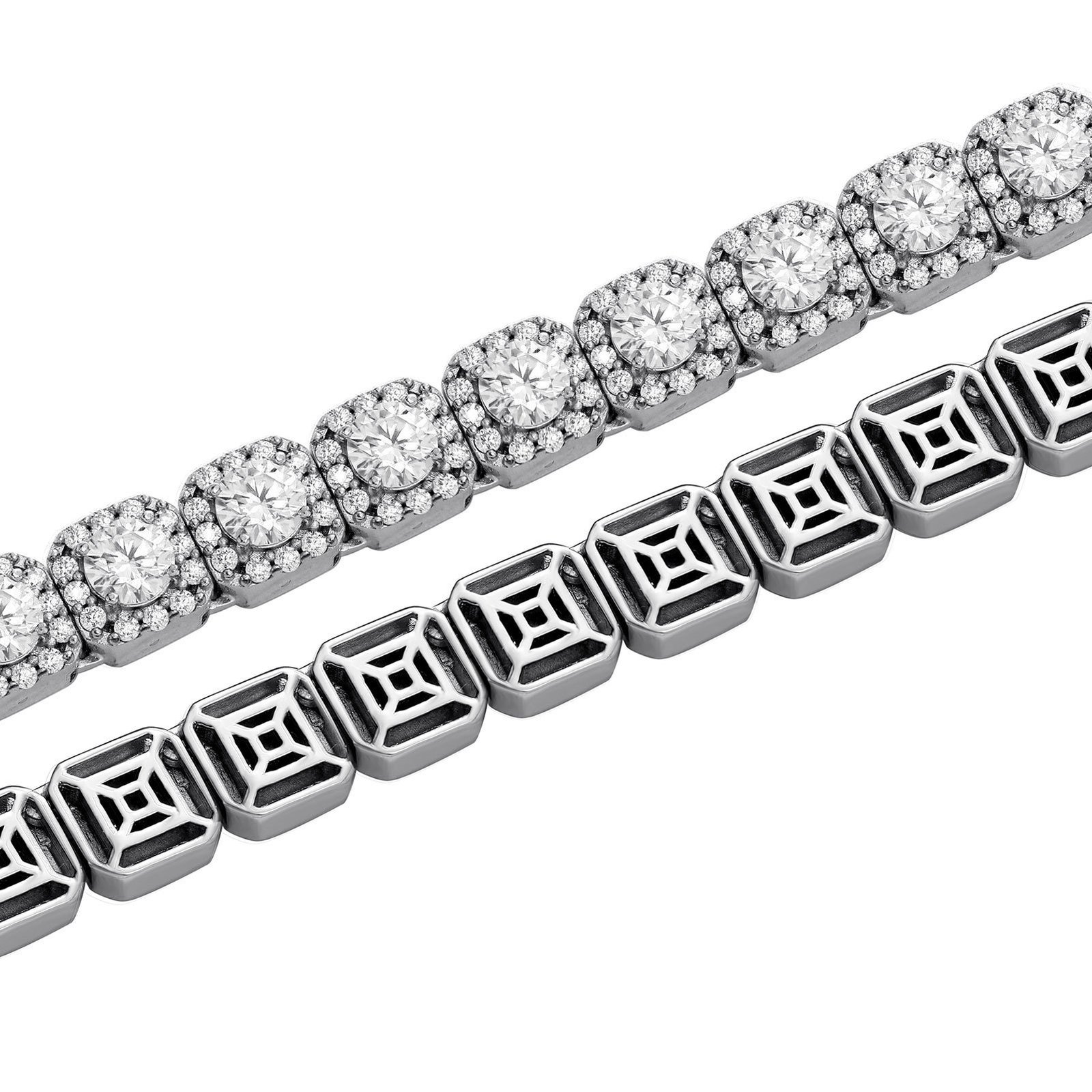 Men's Hip Hop Necklace Silver Candy - Image 4