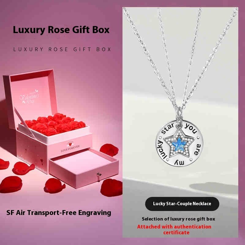 Sterling Silver Couple Necklace Birthday Gift - Image 5