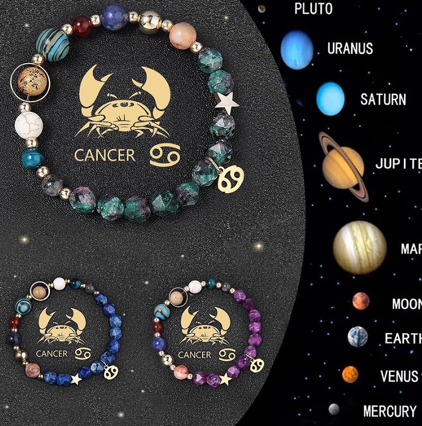 Crystal Stone Zodiac Sign Bracelet - Image 3