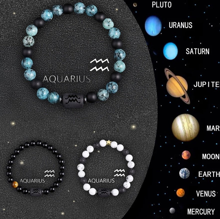 Crystal Stone Zodiac Sign Bracelet - Image 3