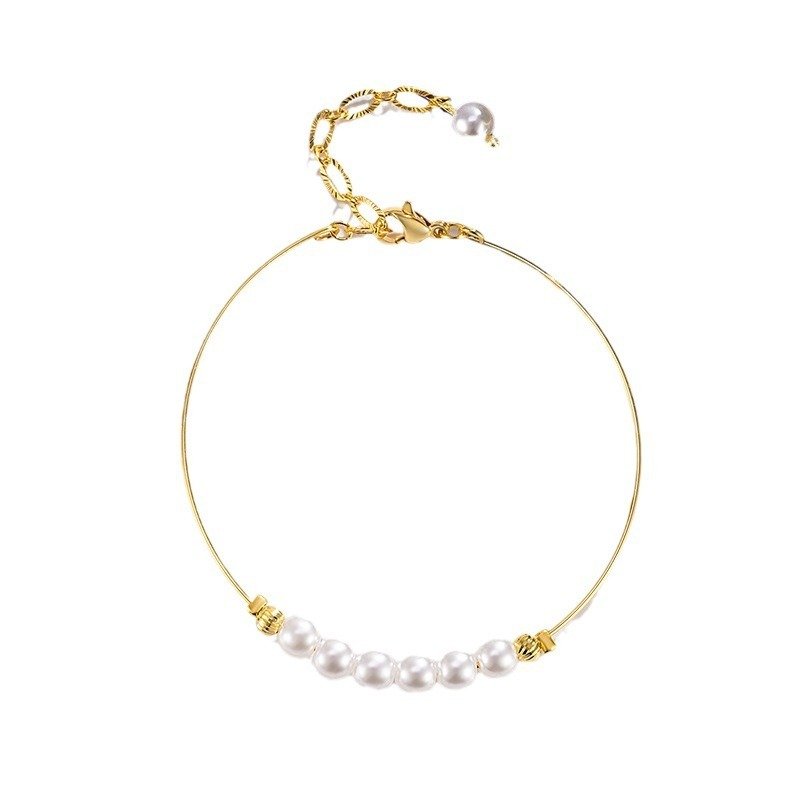 New Chinese Style Small Golden Beads Pearl Bracelet Premium Bracelet - Image 5