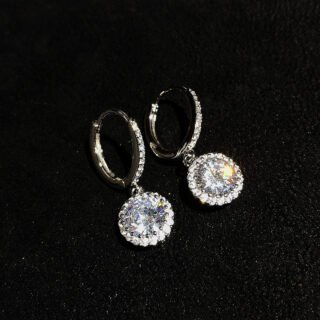 Temperament Fire Colorful Crystals 2 Karat Flower Earrings