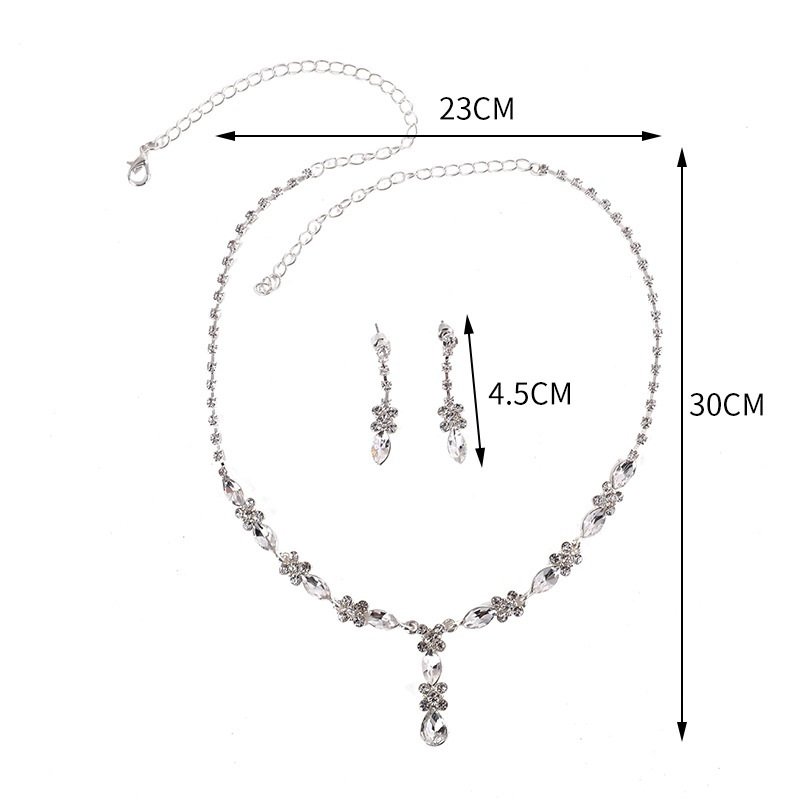 Zircon Necklace And Earrings Set - Image 5