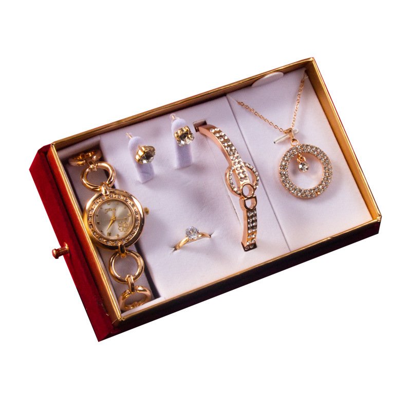 Goddess Festival With Hand Gift Set Watch Bracelet Necklace Ear Stud - Image 3