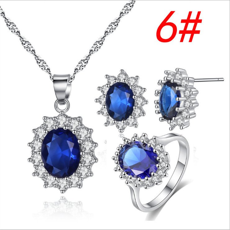 Sunflower Jewelry Set Necklace Ring Stud Earrings Bridal Jewelry - Image 5