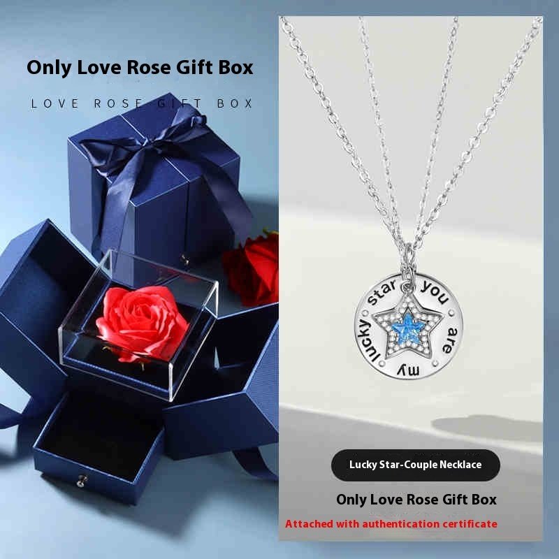 Sterling Silver Couple Necklace Birthday Gift - Image 3