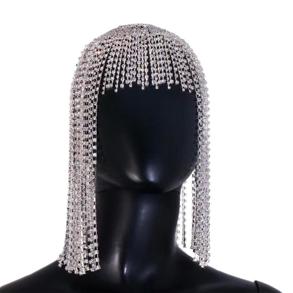 Bohemian Splendid Diamond Rhinestone Retro Ethnic Wind Length Fringed Headwear - Image 5