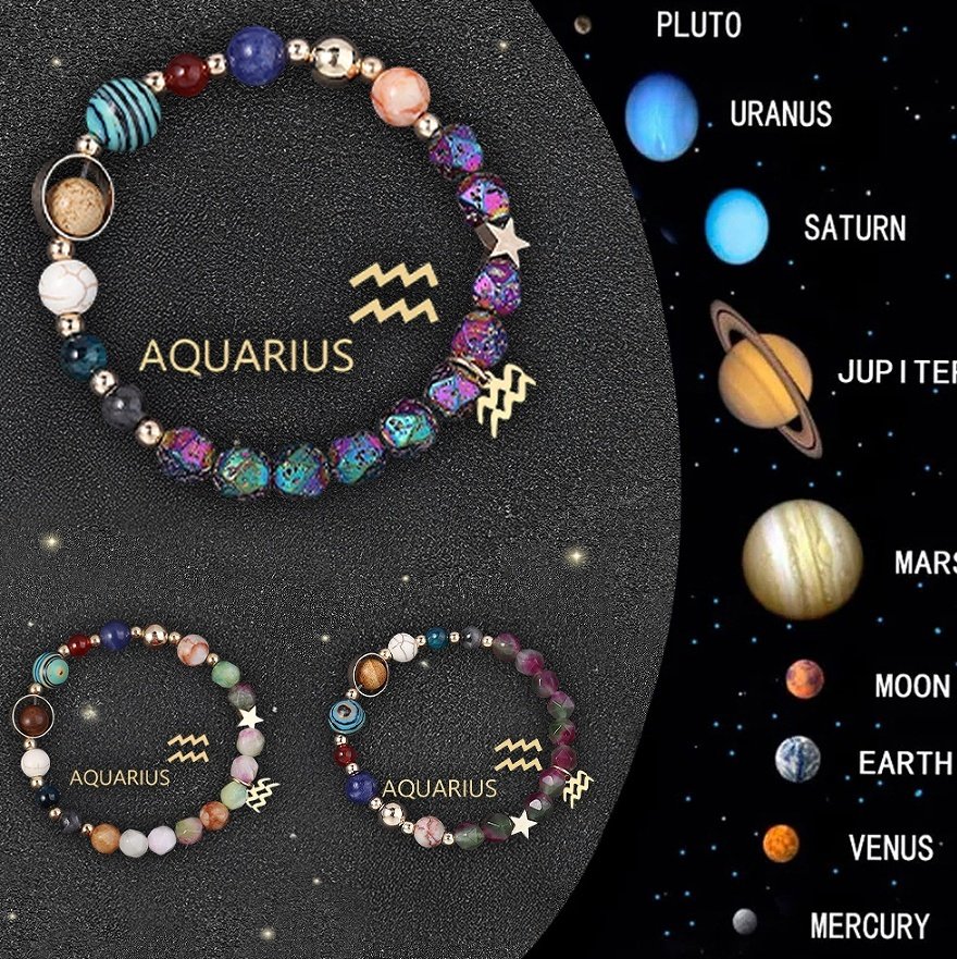 Crystal Stone Zodiac Sign Bracelet - Image 2