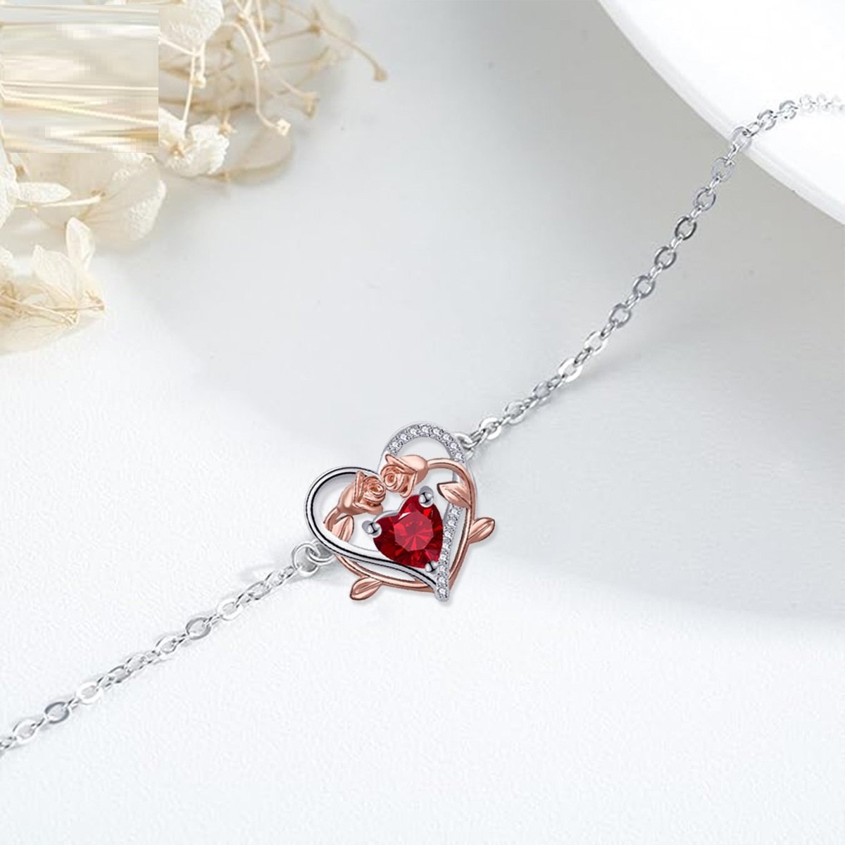 Ornament Heart-shaped Rose Bracelet Mother's Day Gift - Image 2