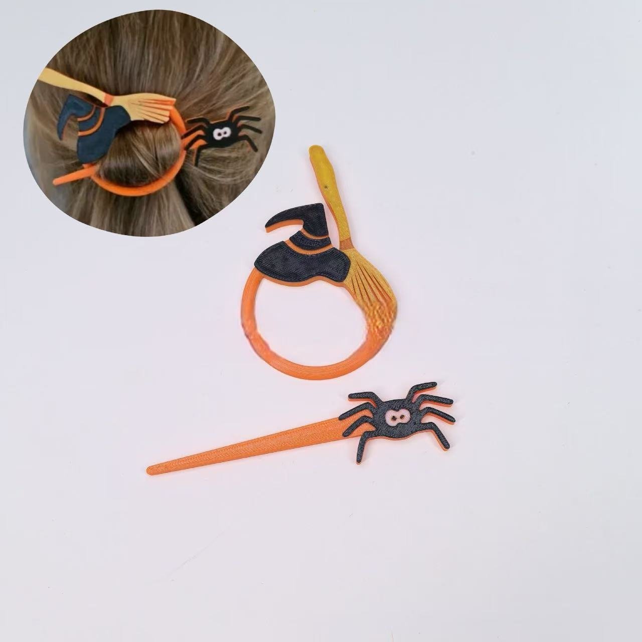 Halloween Barrettes Witch Bat Hairpin - Image 3
