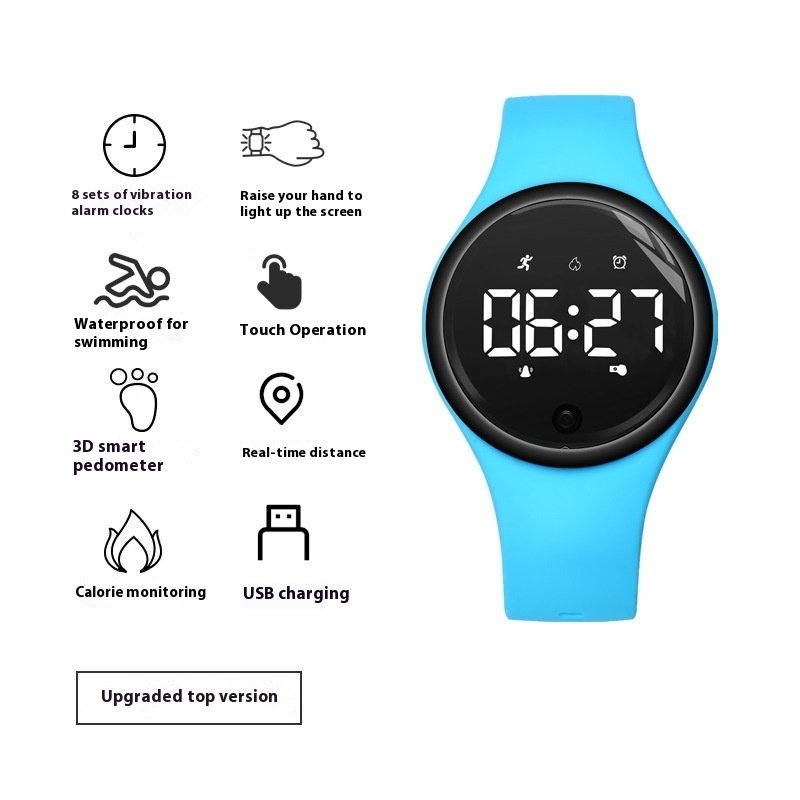 Electronic Watch Male Junior High School Student Female Silent Vibration Alarm Clock - Image 8