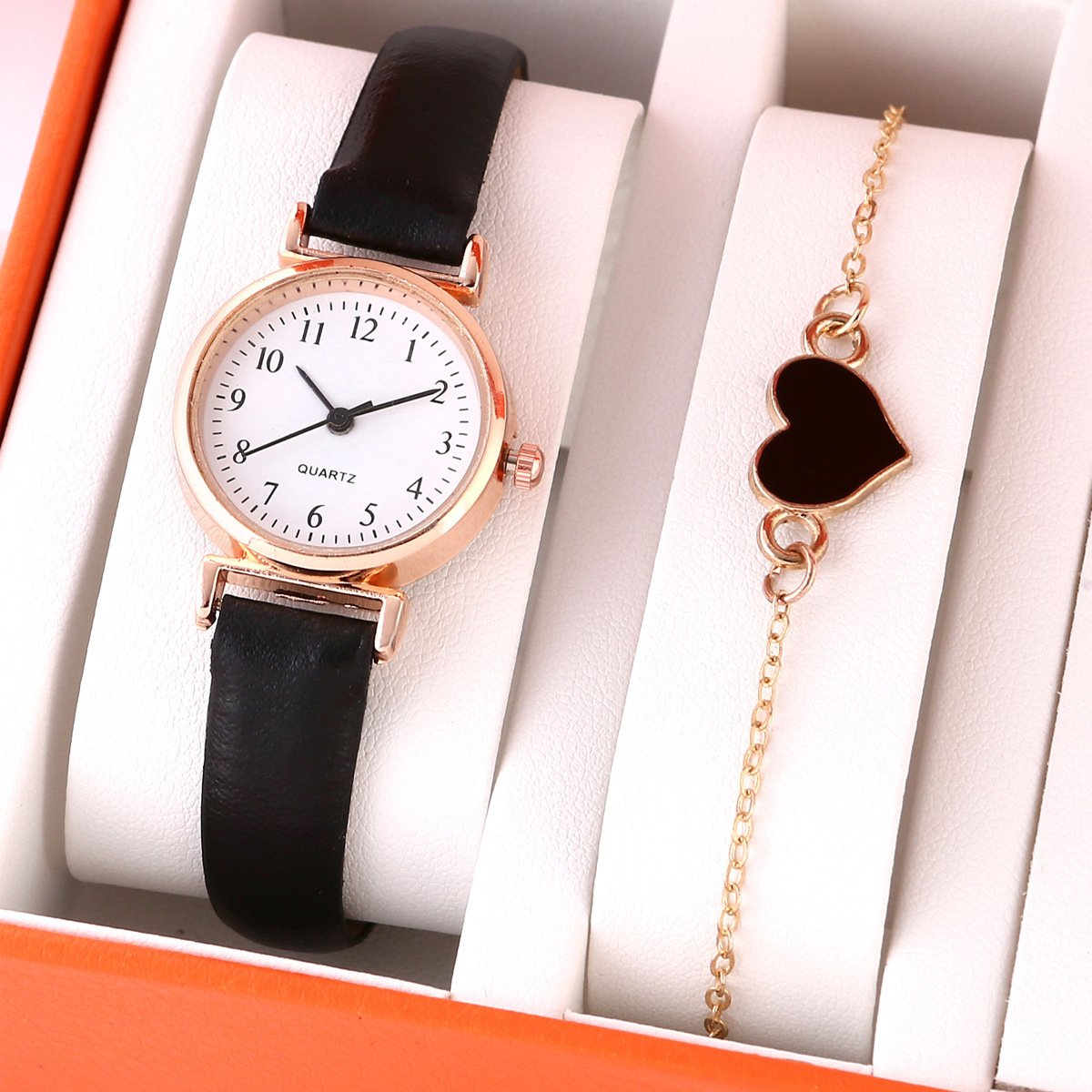 Lady Temperament Heart Bracelet Quartz Watch Suit - Image 2