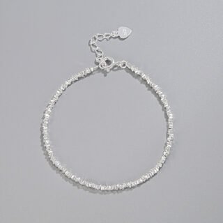 Ins Special-interest Design S925 Sterling Silver Broken Silver Bracelet For Women