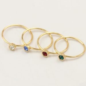 14K Gilded GF Zircon Rings Knuckle DIY Ornament Accessories Light Body Ring