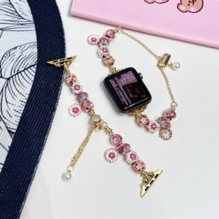 Watch With Red Flower Geometry