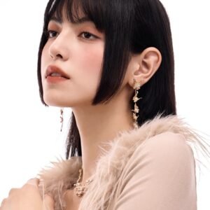 Vintage Tassel Multi-layer Gold Butterfly Earrings