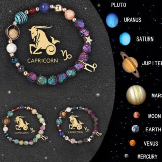 Crystal Stone Zodiac Sign Bracelet