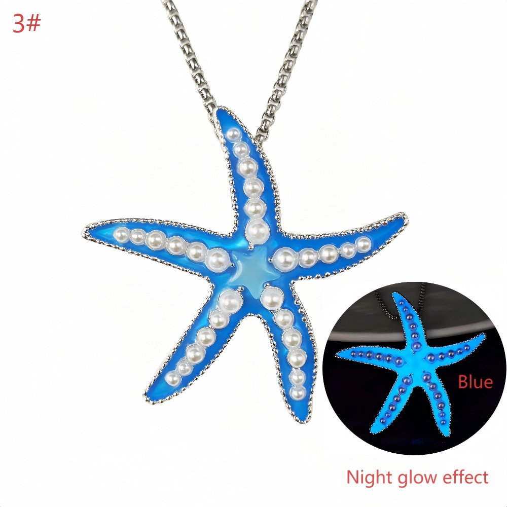 Metal Luminous Starfish Necklace Ocean Elf Beach Party - Image 8