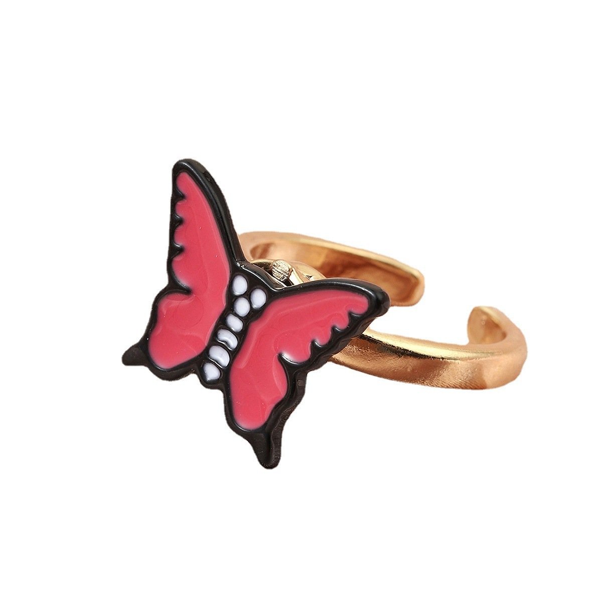 Fashion The Same Sweet Butterfly Revolving Ring - Image 7