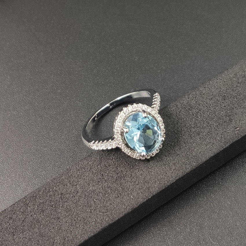 Luxury Zircon Round Ring Full Of Diamonds Ring Engagement Wedding First Ornament - Image 4