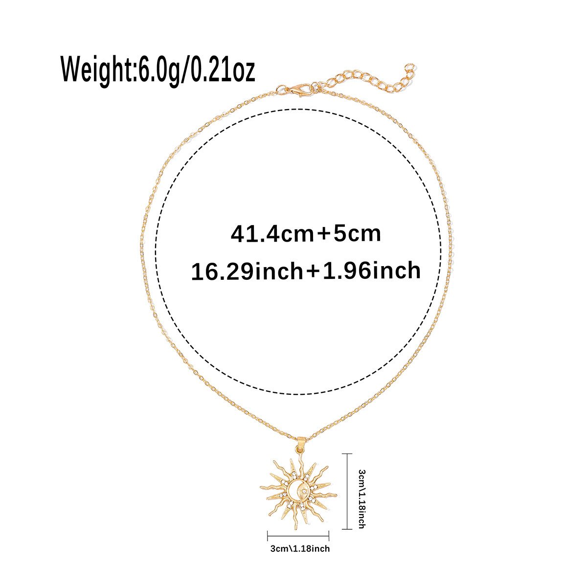 Fashion Alloy Moon Pendant Niche Sun - Image 4