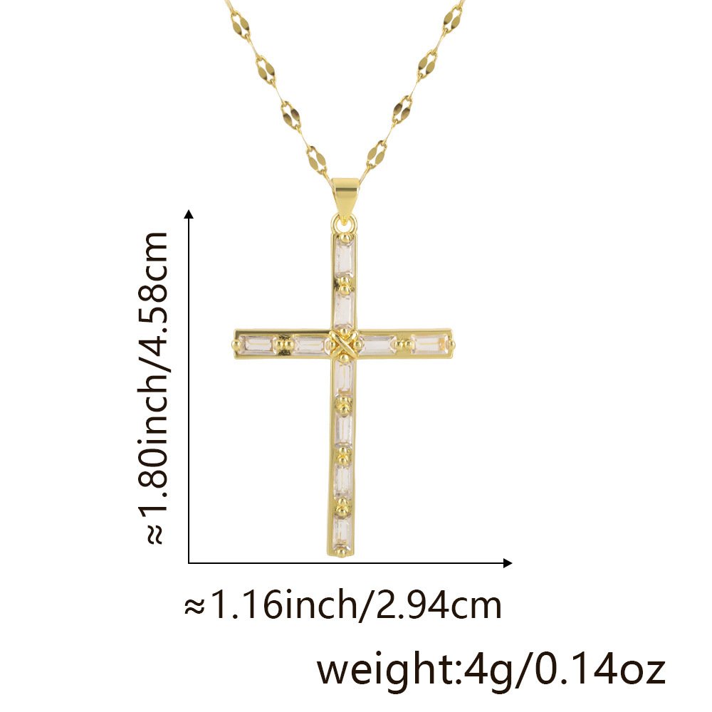 Copper Micro Zircon-inlaid Pendant Lip Chain - Image 8