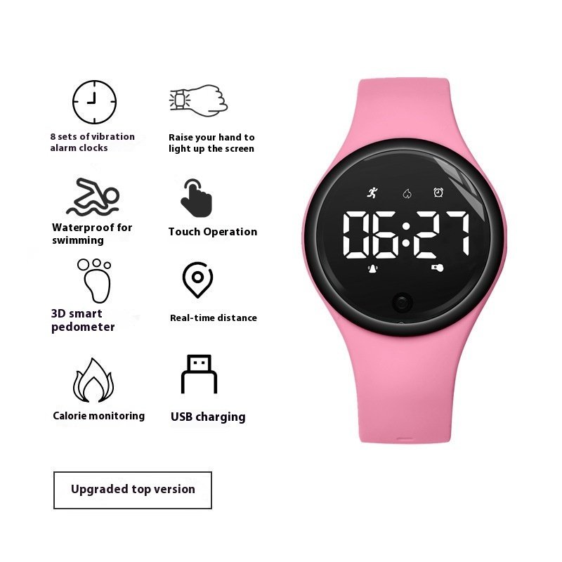 Electronic Watch Male Junior High School Student Female Silent Vibration Alarm Clock - Image 7