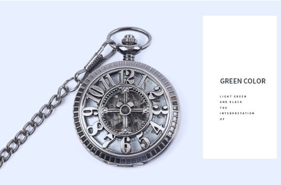 Automatic Semi-automatic Mechanical Pocket Watch Roman Digital Dial Pocket Watch - Image 2