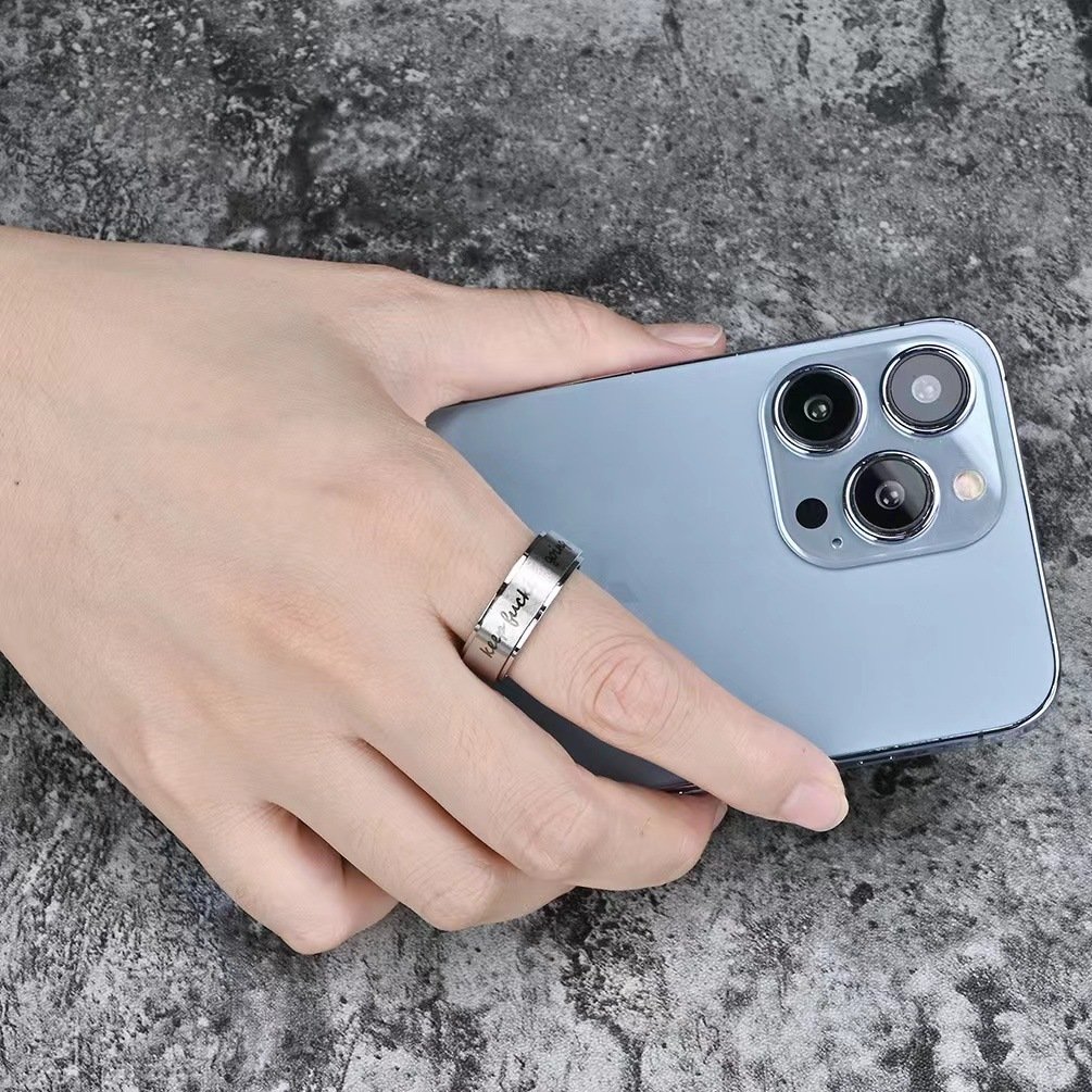 Keep Fucking Going Inspirational Titanium Steel Ring Rotating Rotatable