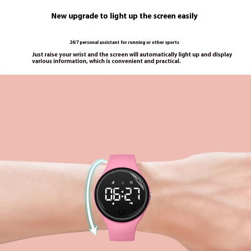 Electronic Watch Male Junior High School Student Female Silent Vibration Alarm Clock - Image 3