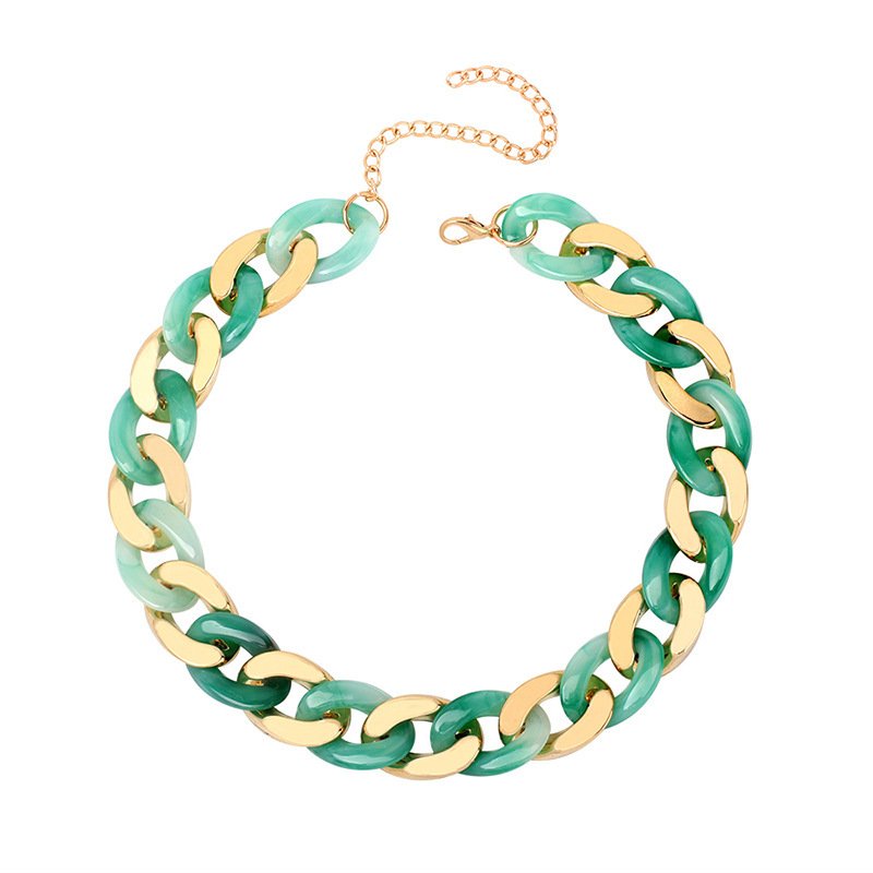 Cold Wind Resin Stitching Necklace New Product Accessories Stacked Clavicle Chain - Image 2