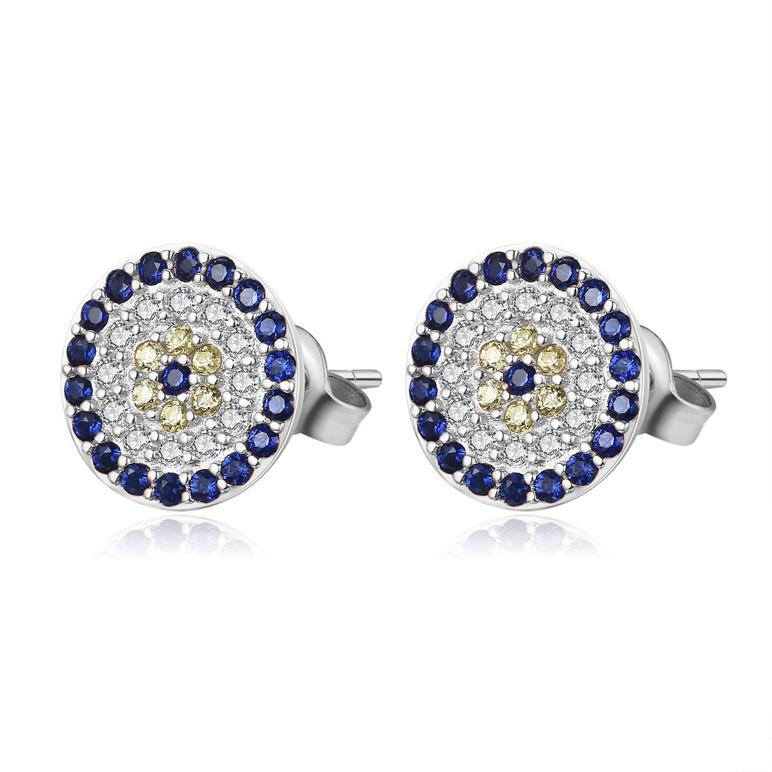 Retro Evil Eyes Ear Studs Compact Temperamental Over Inlaid Zircon - Image 3