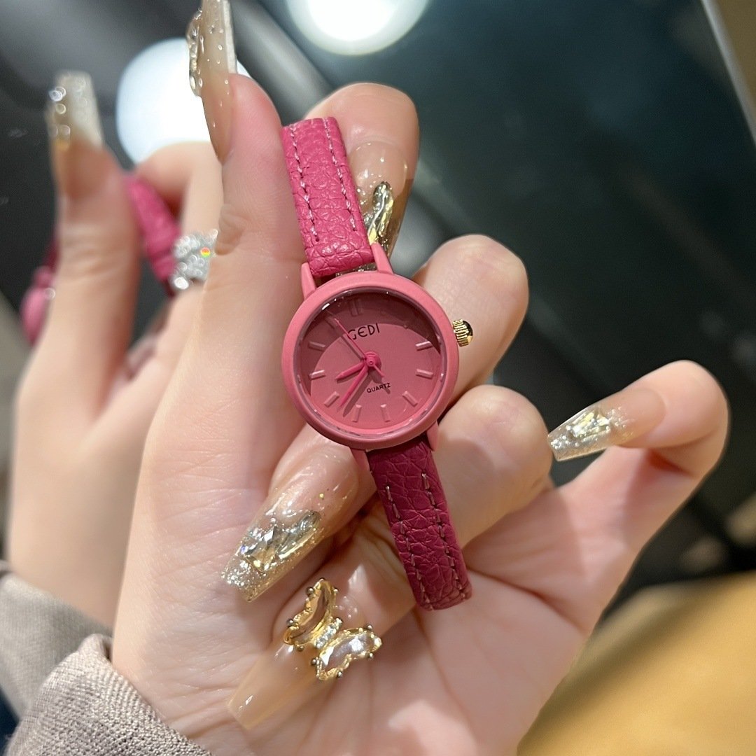 Candy-colored Dopamine Women's Watch Thin Strap