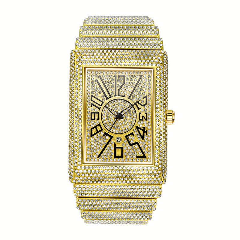 Diamond-embedded Watch Men's Super Starry Square - Image 5