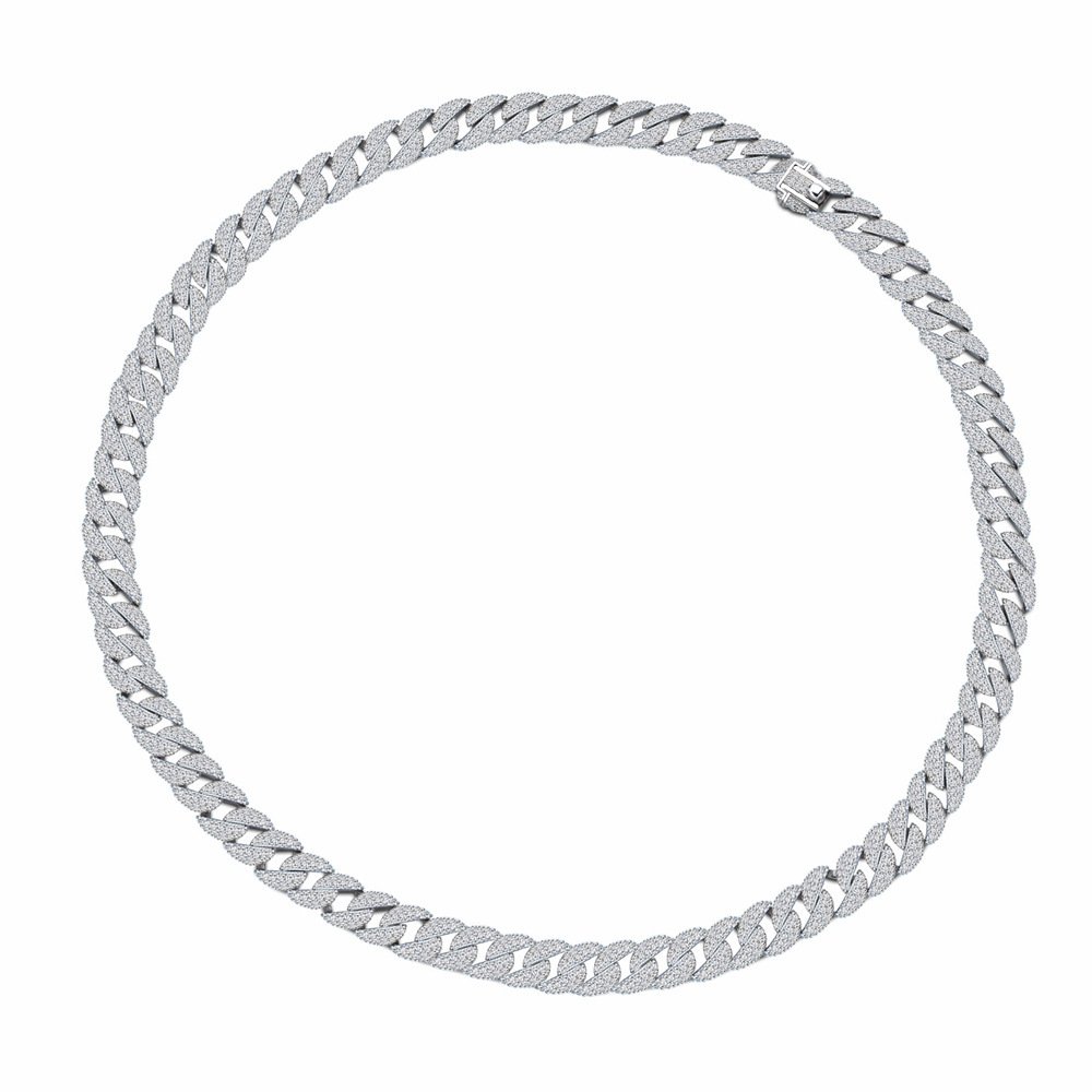 European And American Full Diamond Cuban Link Chain - Image 4