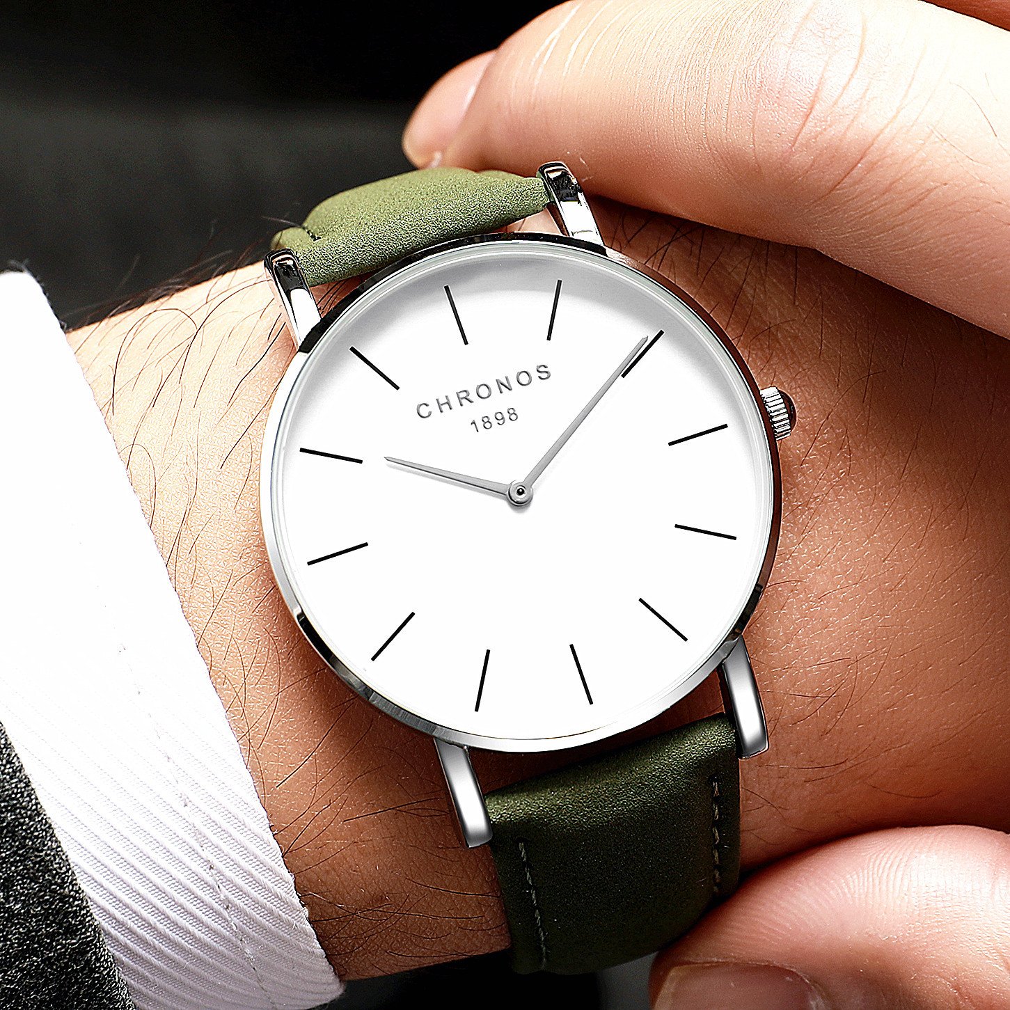 Fashion Casual Men's Ultrathin And Simple Waterproof Wrist Watch - Image 6