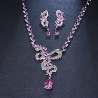 Luxury Fashion And Fully-jewelled Inlaid Multi-color Zircon Set Bridal Wedding Accessories